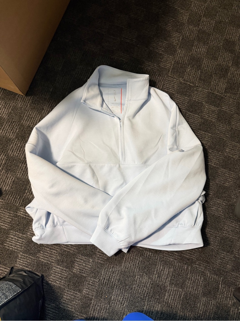 Women’s Light Blue Quarter-Zip Pullover Nike Sweater